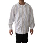 Vertical Stripes - White and Linen Hooded Wind Breaker (Kids)