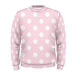 Polka Dots - White on Piggy Pink Men s Sweatshirt