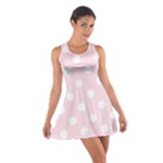 Polka Dots - White on Piggy Pink Cotton Racerback Dress