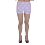 Polka Dots - White on Piggy Pink Skinny Shorts