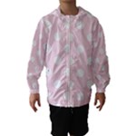 Polka Dots - White on Piggy Pink Hooded Wind Breaker (Kids)