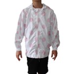 Polka Dots - Piggy Pink on White Hooded Wind Breaker (Kids)