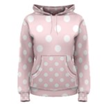 Polka Dots - White on Pale Pink Women s Pullover Hoodie