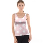 Polka Dots - White on Pale Pink Tank Top