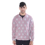 Polka Dots - White on Pale Pink Wind Breaker (Men)