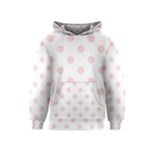 Polka Dots - Pale Pink on White Kid s Pullover Hoodie