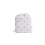 Polka Dots - Pale Pink on White Drawstring Pouch (XS)