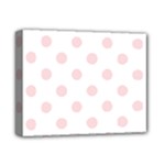 Polka Dots - Pale Pink on White Deluxe Canvas 14  x 11  (Stretched)