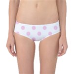 Polka Dots - Classic Rose Pink on White Classic Bikini Bottoms