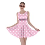 Polka Dots - White on Cotton Candy Pink Skater Dress