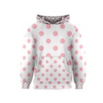 Polka Dots - Light Pink on White Kid s Pullover Hoodie