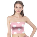 Polka Dots - White on Pink Tube Top