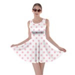 Polka Dots - Pink on White Skater Dress