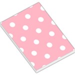 Polka Dots - White on Cherry Blossom Pink Large Memo Pads