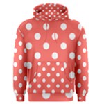 Polka Dots - White on Pastel Red Men s Pullover Hoodie