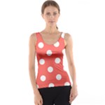 Polka Dots - White on Pastel Red Tank Top