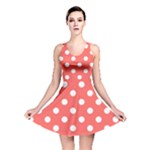 Polka Dots - White on Pastel Red Reversible Skater Dress