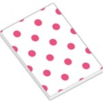 Polka Dots - Dark Pink on White Large Memo Pads