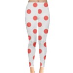 Polka Dots - Pastel Red on White Women s Leggings