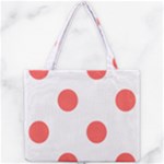 Polka Dots - Pastel Red on White Mini Tote Bag