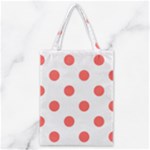 Polka Dots - Pastel Red on White Classic Tote Bag