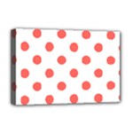 Polka Dots - Pastel Red on White Deluxe Canvas 18  x 12  (Stretched)