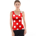 Polka Dots - White on Red Tank Top