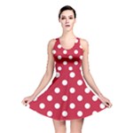 Polka Dots - White on Cardinal Red Reversible Skater Dress