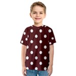 Polka Dots - White on Bulgarian Rose Red Kid s Sport Mesh Tee