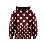 Polka Dots - White on Bulgarian Rose Red Kid s Pullover Hoodie