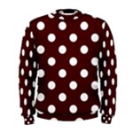 Polka Dots - White on Bulgarian Rose Red Men s Sweatshirt