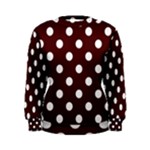 Polka Dots - White on Bulgarian Rose Red Women s Sweatshirt