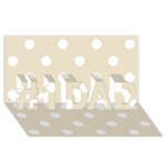 Polka Dots - White on Pearl Brown #1 DAD 3D Greeting Card (8x4)