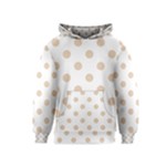 Polka Dots - Pastel Brown on White Kid s Pullover Hoodie