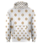 Polka Dots - Tan Brown on White Men s Pullover Hoodie