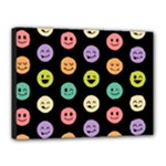 pastel smiley faces Canvas 16  x 12  (Stretched)