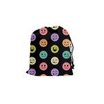 pastel smiley faces Drawstring Pouch (Small)