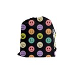 pastel smiley faces Drawstring Pouch (Medium)