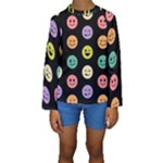 pastel smiley faces Kid s Long Sleeve Swimwear