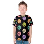 pastel smiley faces Kid s Cotton Tee