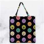 pastel smiley faces Grocery Tote Bag