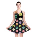 pastel smiley faces Reversible Skater Dress