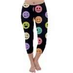 pastel smiley faces Capri Winter Leggings 