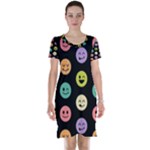 pastel smiley faces Short Sleeve Nightdress