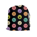 pastel smiley faces Drawstring Pouch (XL)