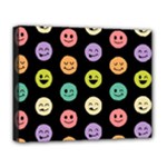 pastel smiley faces Deluxe Canvas 20  x 16  (Stretched)