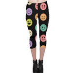 pastel smiley faces Capri Leggings 