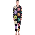 pastel smiley faces Hooded Jumpsuit (Ladies)