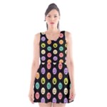 pastel smiley faces Scoop Neck Skater Dress