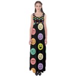 pastel smiley faces Empire Waist Maxi Dress